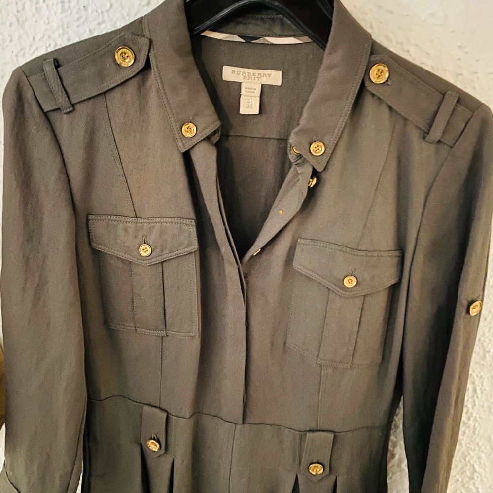 Gorgeous Olive green Burberry dress